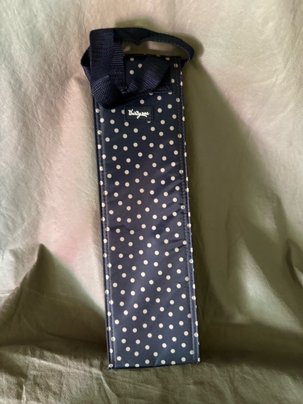 Thirty One Insulated Wine Tote Bag Pouch Carrier Polka Dots